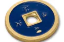 Chinese Coin (CH0021) Blue & Red by Tango Magic – Image 1