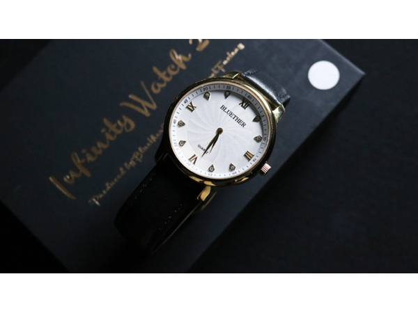 Infinity Watch V2 - Gold Case White Dial Version (Gimmick and Online Instructions) by Bluether Magic