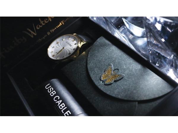 Infinity Watch V2 - Gold Case White Dial Version (Gimmick and Online Instructions) by Bluether Magic