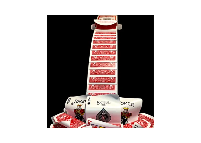 Special Edition Cascading Cards Bicycle Rider Back (Red) by Keith O'Brien