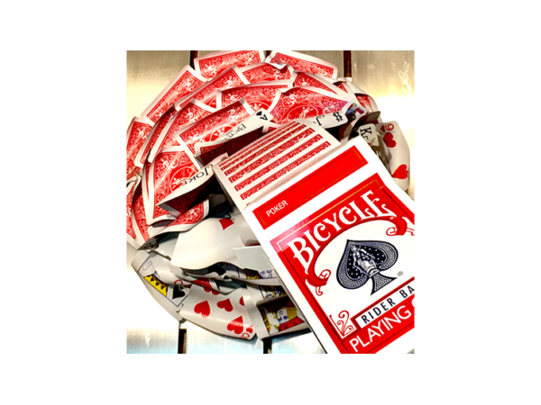 Special Edition Cascading Cards Bicycle Rider Back (Red) by Keith O'Brien