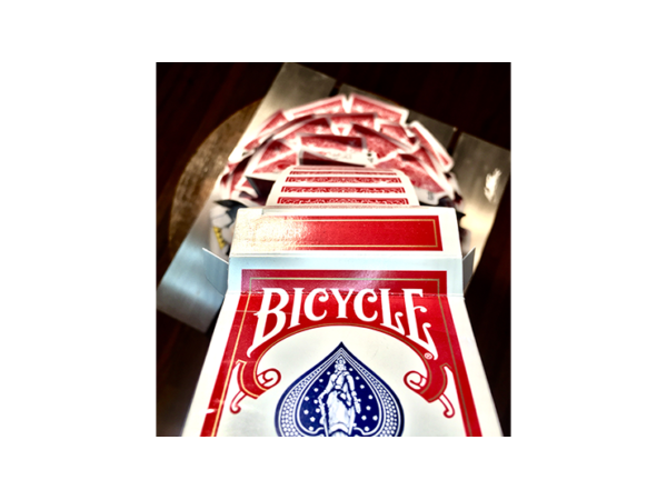 Special Edition Cascading Cards Bicycle Rider Back (Red) by Keith O'Brien