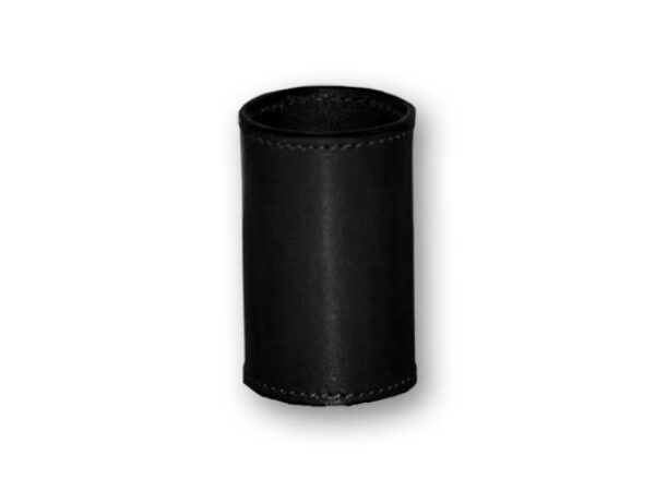 Leather Coin Cylinder (Black, Dollar Size)