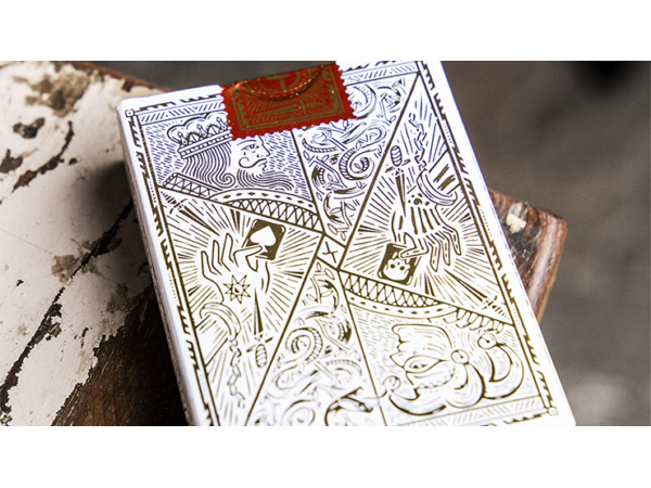White Gold Edition Playing Cards by Joker and the Thief