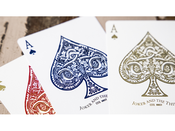 White Gold Edition Playing Cards by Joker and the Thief
