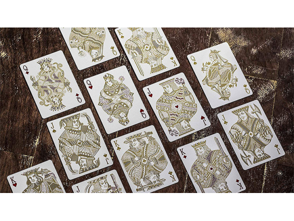 White Gold Edition Playing Cards by Joker and the Thief