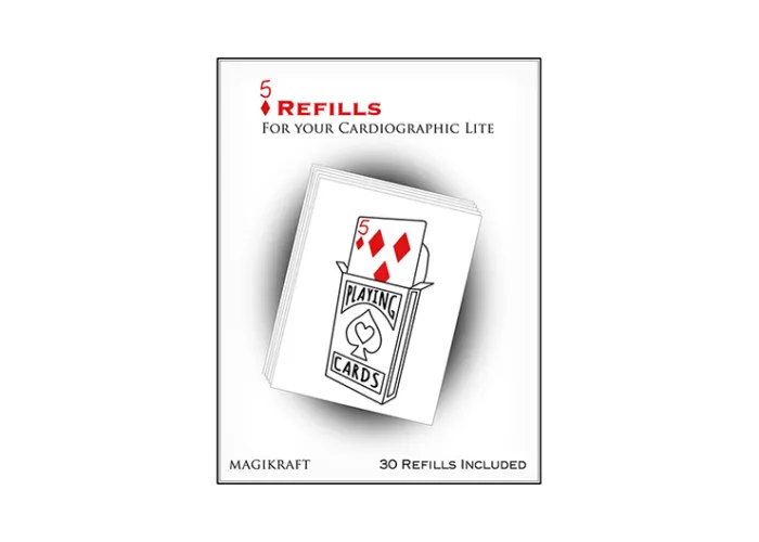 Cardiographic Lite RED CARD 5 of Diamonds Refill by Martin Lewis - Trick