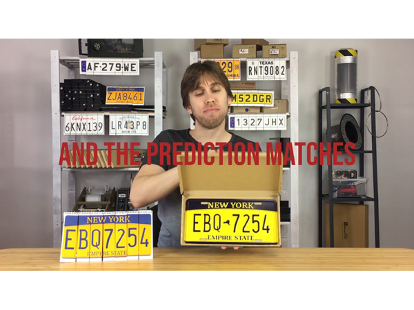 LICENSE PLATE PREDICTION - NEW YORK (Gimmicks and Online Instructions) by Martin Andersen - Trick