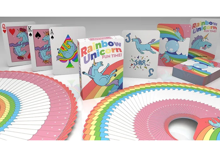 Rainbow Unicorn Fun Time! Playing Cards by Handlordz