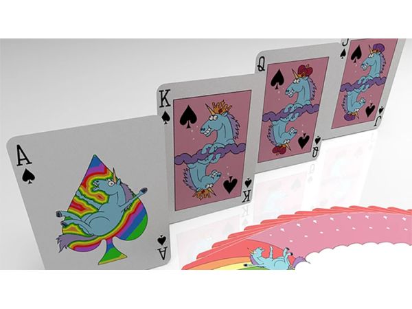Rainbow Unicorn Fun Time! Playing Cards by Handlordz