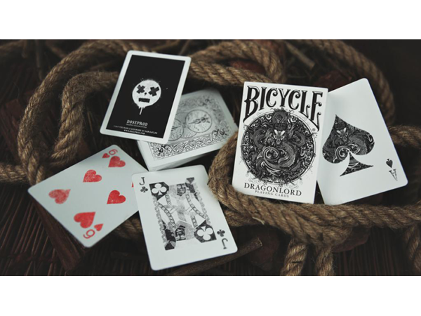 Bicycle Dragonlord White Edition Playing Cards (Includes 5 Gaff Cards)