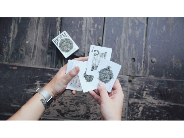 Bicycle Dragonlord White Edition Playing Cards (Includes 5 Gaff Cards)