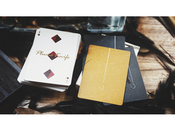 Limited Edition Plume Knife Playing Card (White)