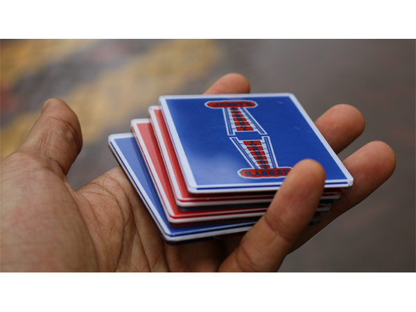 Jerry Nugget Cardistry Trainers 3 PACK (Red & Blue Double Backer) by Magic Encarta - Trick
