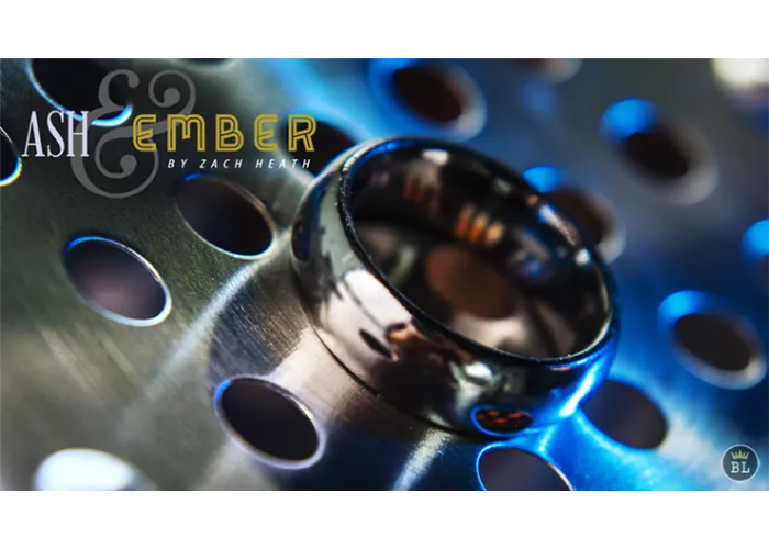 Ash and Ember Silver Curved Size 14 (2 Rings) by Zach Heath - Trick