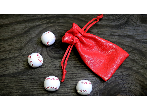 Set of 4 Leather Balls for Cups and Balls (White) by Leo Smetsers - Trick