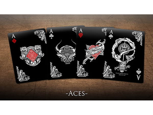 Bicycle Middle Kingdom (Black)  Playing Cards Printed by US Playing Card Co