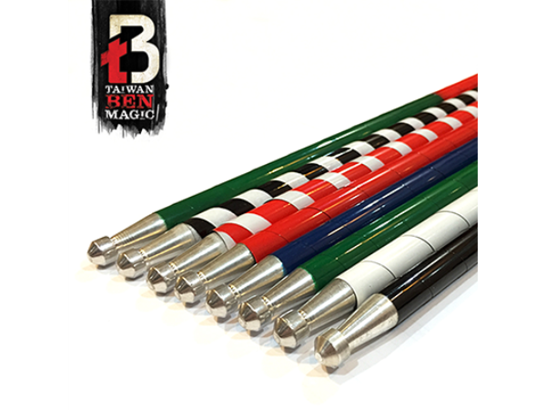 Vanishing Cane (Metal / Black & White Stripes) by Handsome Criss and Taiwan Ben Magic - Tricks