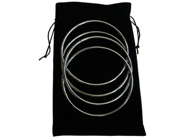 Close Up Linking Rings SILVER(BLACK BAG) (Gimmicks & DVD, SPANISH and English) by Matthew Garrett - Trick