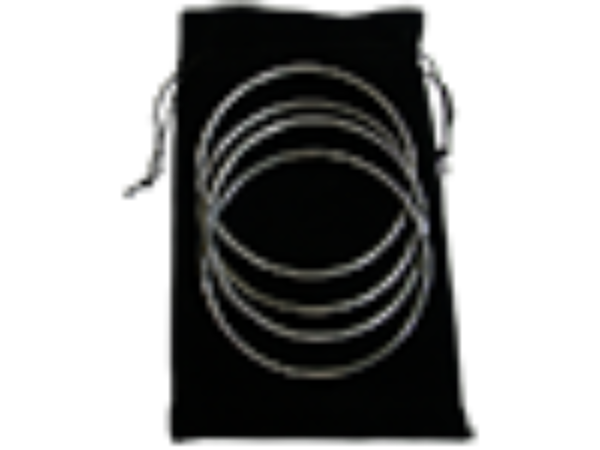 Close Up Linking Rings SILVER(BLACK BAG) (Gimmicks & DVD, SPANISH and English) by Matthew Garrett - Trick