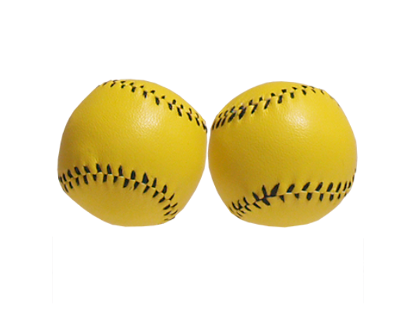 Chop Cup Balls Yellow Leather (Set of 2) by Leo Smetsers - Trick