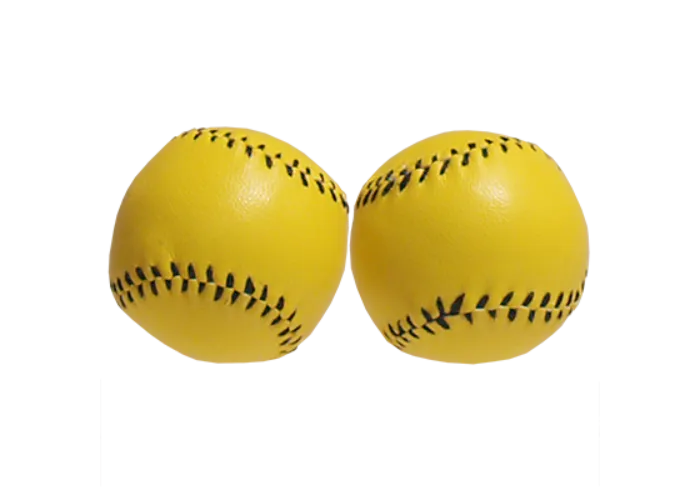 Chop Cup Balls Large Yellow Leather (Set of 2) by Leo Smetsers - Trick