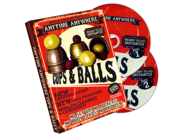 Anytime Anywhere Cups & Balls (2 DVD Set) by Brian Watson - DVD