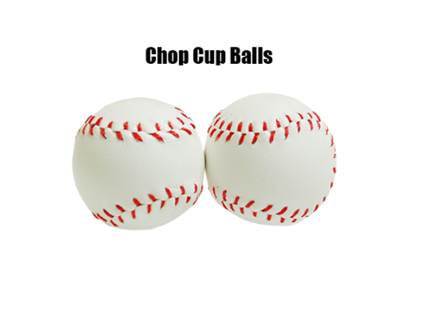 Chop Cup Balls Large White Leather (Set of 2) by Leo Smetsers - Trick