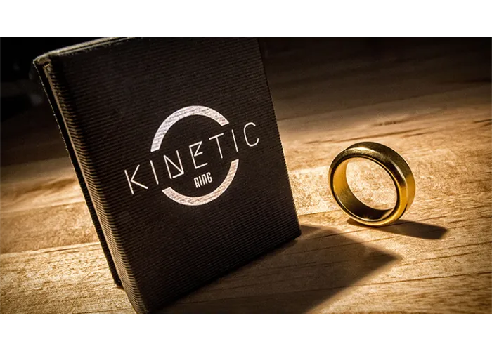 Kinetic PK Ring (Gold) Beveled size 10 by Jim Trainer - Trick