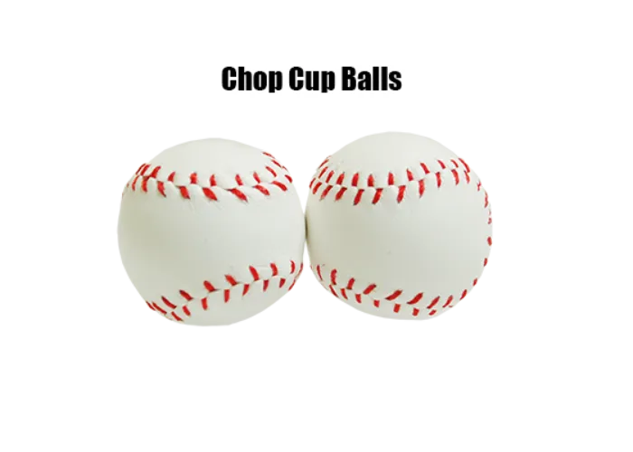 Chop Cup Balls White Leather (Set of 2) by Leo Smetsers - Trick