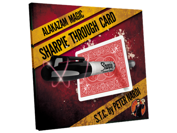 Sharpie Through Card (Gimmick and Online Instructions) Red by Alakazam Magic - DVD