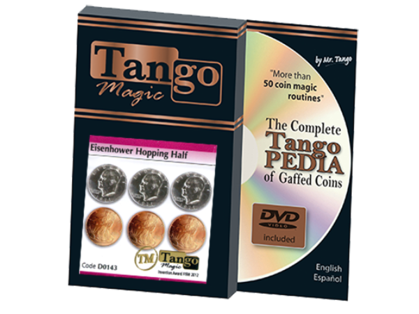 Eisenhower Hopping Half (w/DVD) (D0143) by Tango Magic - Trick