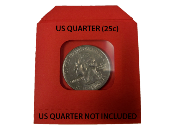 Nest of Wallet Refill Envelopes 50 units (Red with Window)