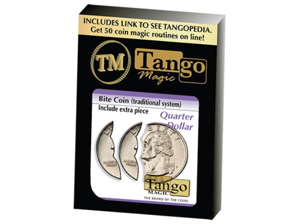 Bite Coin - (US Quarter - Traditional With Extra Piece)(D0047)by Tango