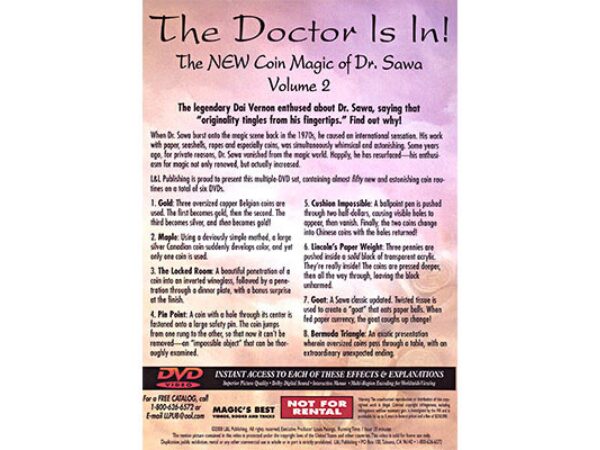 The Doctor Is In - The New Coin Magic of Dr. Sawa Vol 2 - DVD