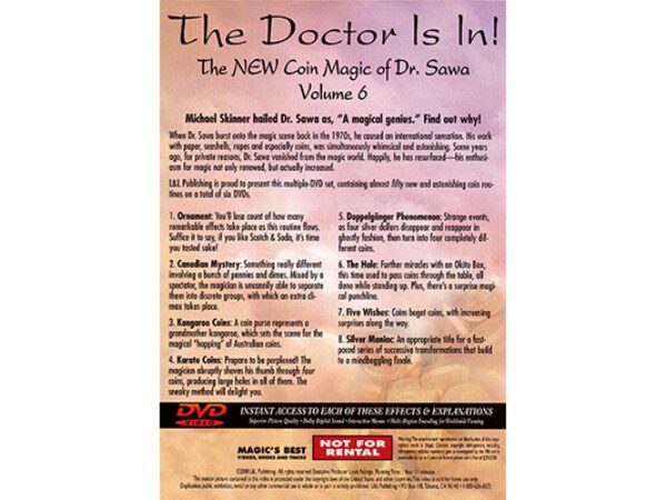 The Doctor Is In - The New Coin Magic of Dr. Sawa Vol 6 - DVD