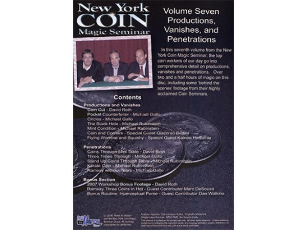 New York Coin Seminar Volume 7: Productions, Vanishes and Penetrations - DVD