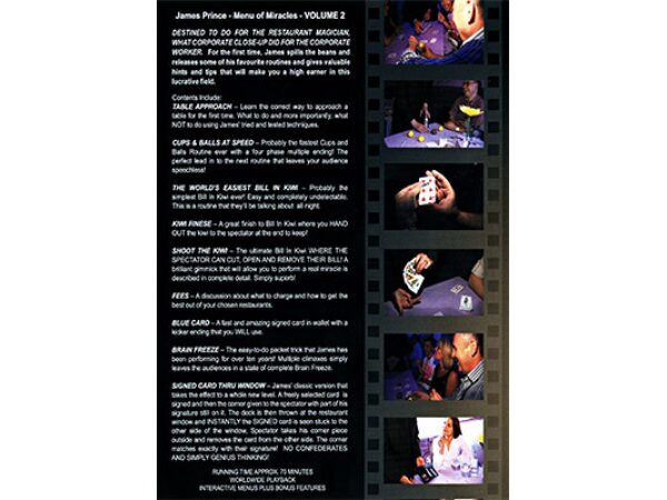 Menu of Miracles Vol. 2 by James Prince & RSVP - DVD