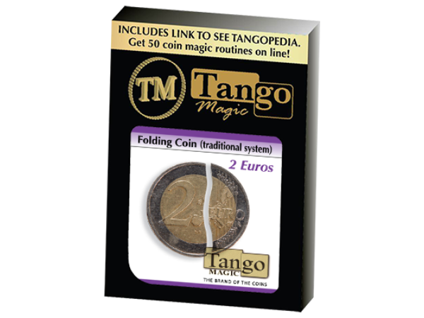Folding Coin - 2  Euros (Traditional) by Tango Magic - Trick (E0064)