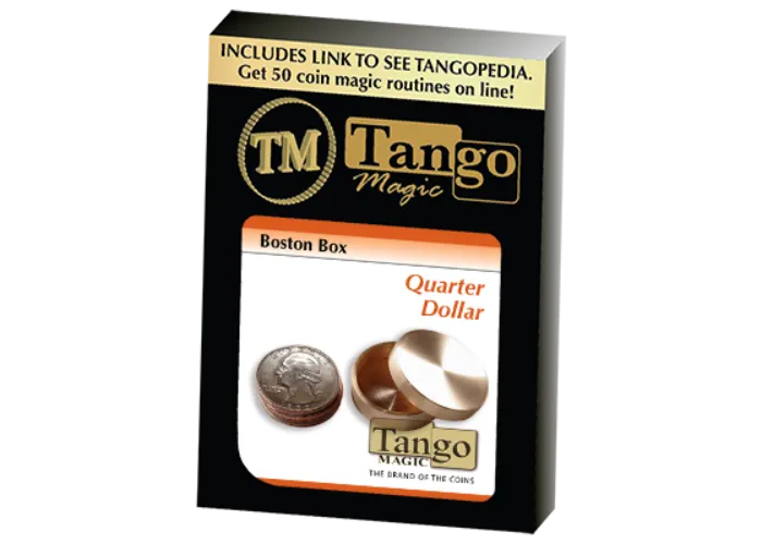 Boston Box (Brass US Quarter) by Tango Magic - Trick (B0011)