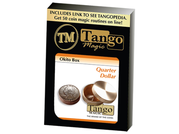 Okito Box (Brass) - US Quarter by Tango Magic -Trick (B0010)