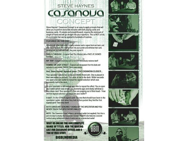 Casanova Concept by Steve Haynes & Big Blind Media - DVD