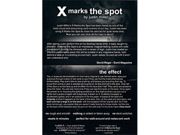 X Marks The Spot (With Cards) by Justin Miller - DVD