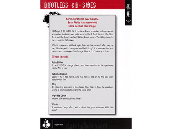 Bootlegs and B-Sides - Volume 3 by Sean Fields - DVD