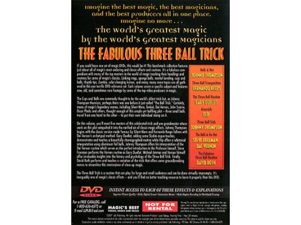 Fabulous Three Ball Trick  (World's Greatest Magic) - DVD
