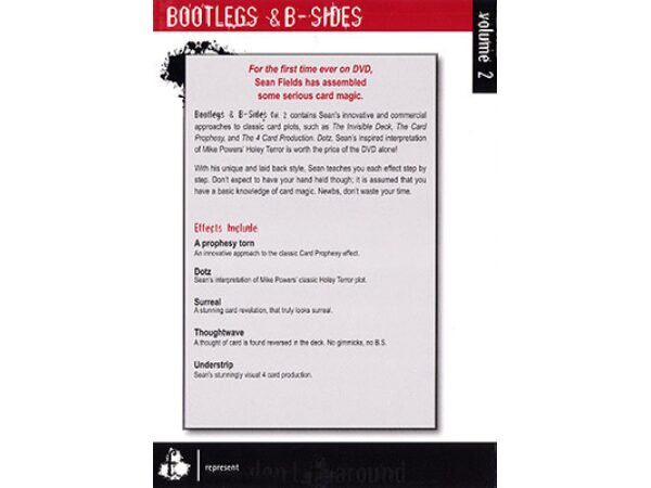 Bootlegs and B-Sides - Volume 2 by Sean Fields - DVD