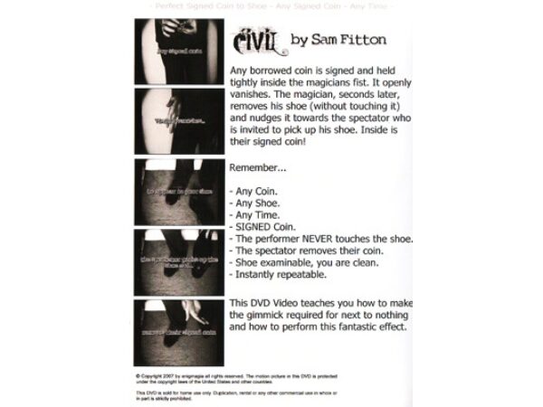 Civil (Coin In Very Intriguing Location) by Sam Fitton - DVD