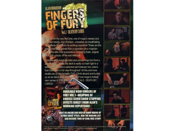 Fingers of Fury Vol.2 (Death By Cards) by Alan Rorrison & Big Blind Media - DVD