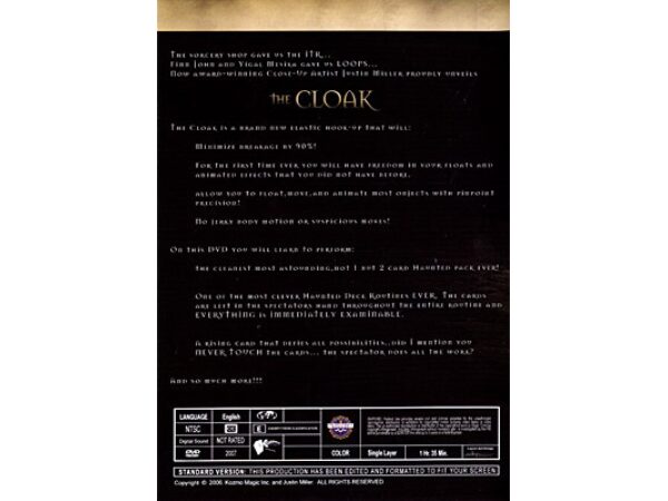 The Cloak by Justin Miller - DVD