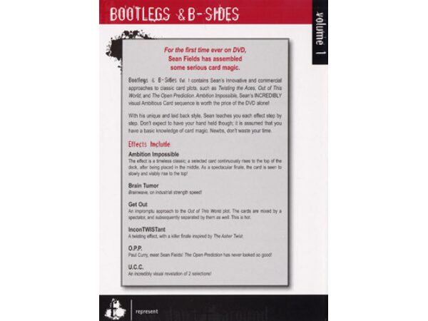 Bootlegs And B-Sides - Volume 1 by Sean Fields - DVD